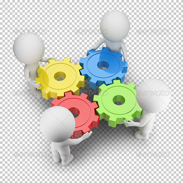 GraphicRiver 3D small people gears turned 5679756 GraphicRiver 3D small people gears turned 5679756