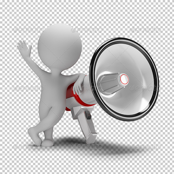 GraphicRiver 3D small people big megaphone 5680046 GraphicRiver 3D small people big megaphone 5680046