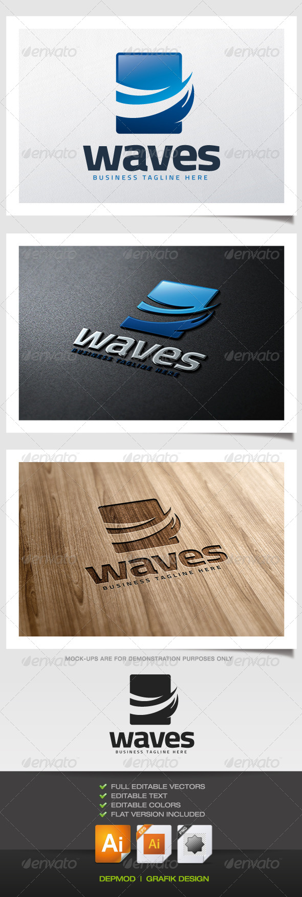 Waves Logo - Nature Logo Templates