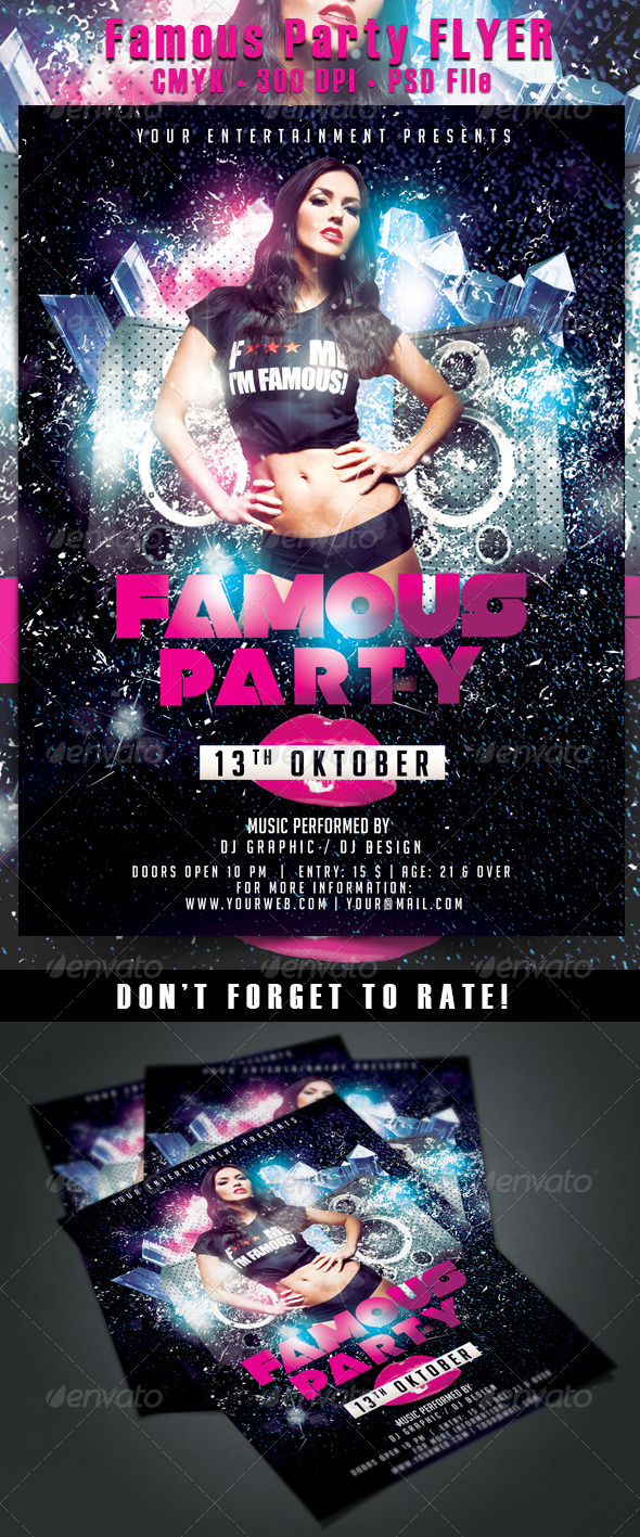 Famous Party Flyer - Events Flyers