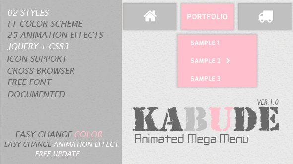 CodeCanyon Kabude jQuery Animated Mega Menu 5683001 CodeCanyon Kabude jQuery Animated Mega Menu 5683001