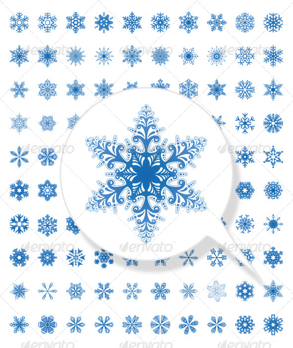 GraphicRiver 100 Snowflake Collection for Christmas 5683964 GraphicRiver 100 Snowflake Collection for Christmas 5683964