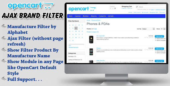opencart ajax brand filter - CodeCanyon Item for Sale