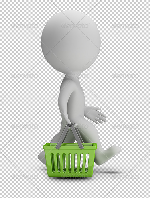 GraphicRiver 3D Small People Shopping Basket 5685577 GraphicRiver 3D Small People Shopping Basket 5685577