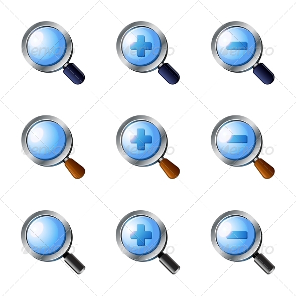 GraphicRiver Realistic Vector Zoom Icons Set 5685885 GraphicRiver Realistic Vector Zoom Icons Set 5685885