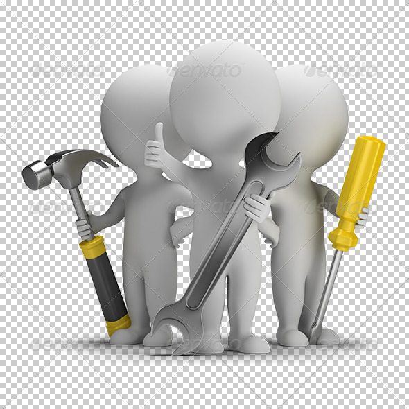 GraphicRiver 3D small people excellent repairers 5686570 GraphicRiver 3D small people excellent repairers 5686570