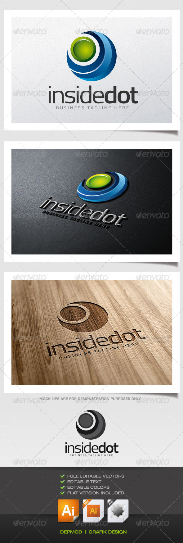 Inside Dot logo - Abstract Logo Templates