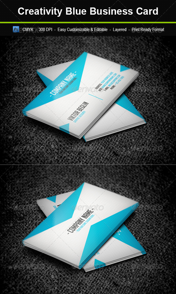 GraphicRiver Creativity Blue Business Card 5691007 GraphicRiver Creativity Blue Business Card 5691007