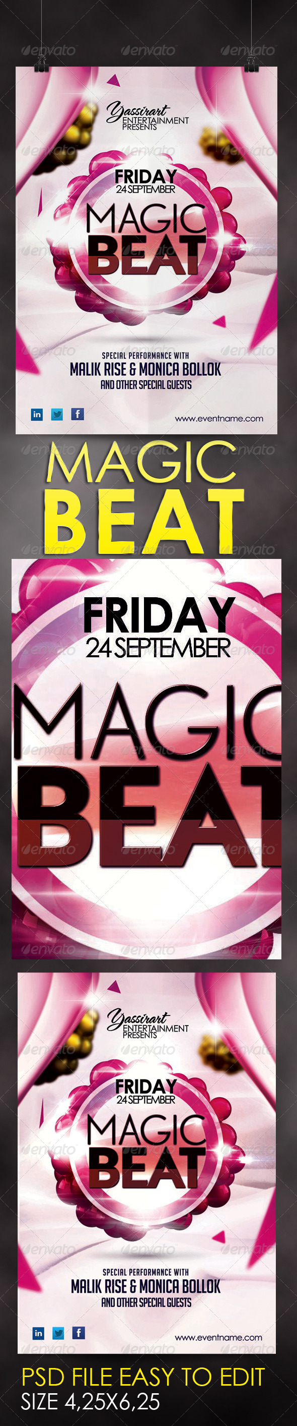 GraphicRiver Magic Beat Flyer Template 5691066 GraphicRiver Magic Beat Flyer Template 5691066