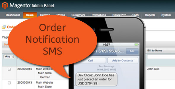 New Order Notification SMS/Text Message - CodeCanyon Item for Sale