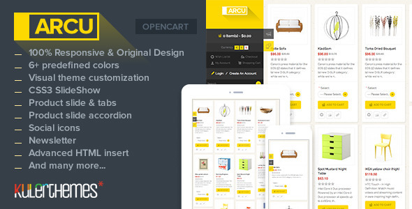 Arcu – Responsive template for OpenCart store - OpenCart eCommerce