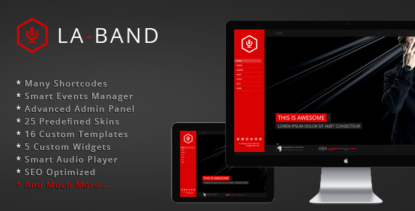 LA-BAND - Music Band Premium WordPress Theme - Music and Bands Entertainment