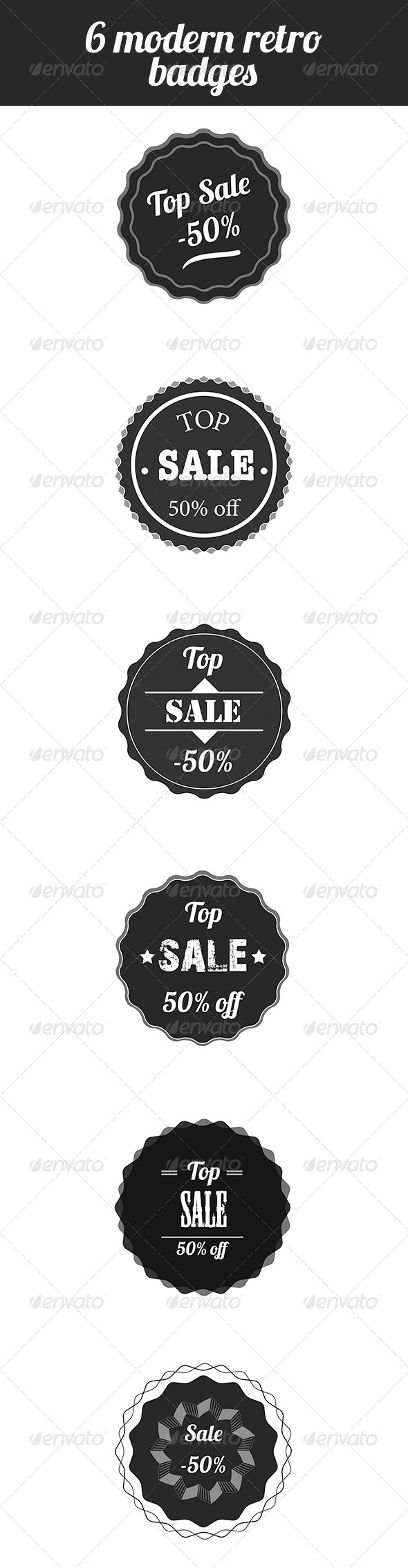 GraphicRiver Modern Retro Vintage Badges Set 5688751 GraphicRiver Modern Retro Vintage Badges Set 5688751