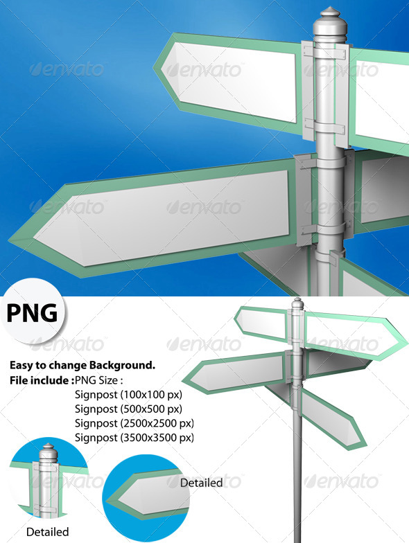 GraphicRiver Blank Signpost with easy for change Background 5675374 GraphicRiver Blank Signpost with easy for change Background 5675374