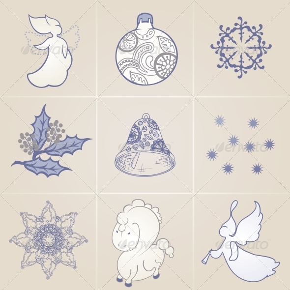 GraphicRiver Set of Elements on a Christmas Theme 5707522 GraphicRiver Set of Elements on a Christmas Theme 5707522