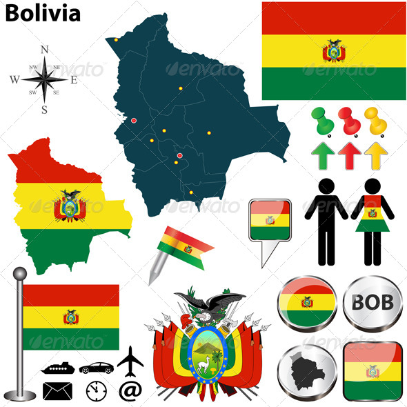 GraphicRiver Map of Bolivia 5709603 GraphicRiver Map of Bolivia 5709603