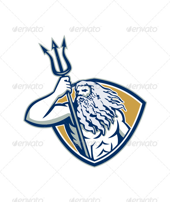 GraphicRiver Neptune Poseidon Trident Shield Retro 5709943 GraphicRiver Neptune Poseidon Trident Shield Retro 5709943