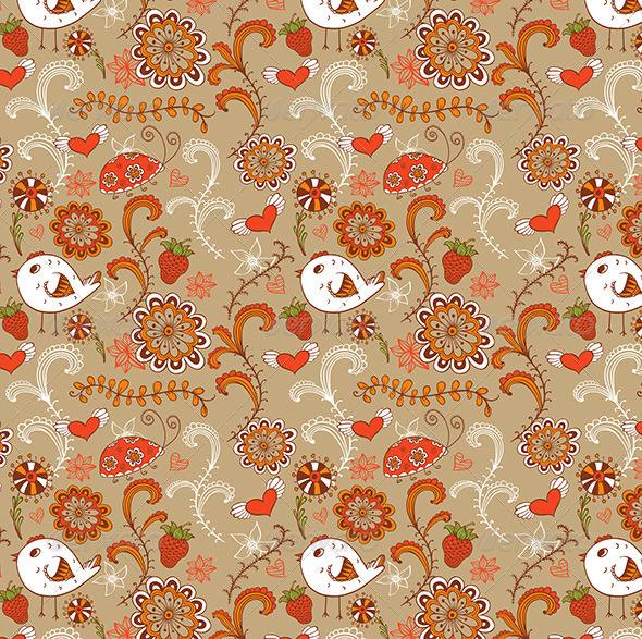 GraphicRiver Seamless Pattern with Bird 5710124 GraphicRiver Seamless Pattern with Bird 5710124