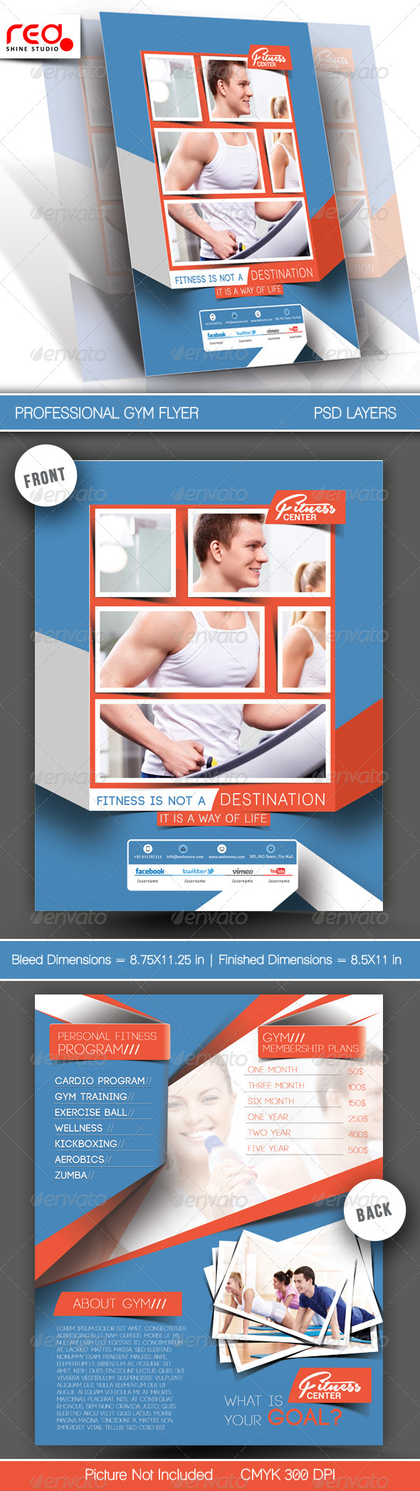 Fitness Club Flyer/Poster Template - Sports Events