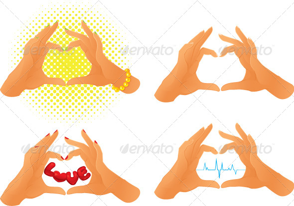GraphicRiver Collection of Hands Showing Heart Symbol 5712633 GraphicRiver Collection of Hands Showing Heart Symbol 5712633