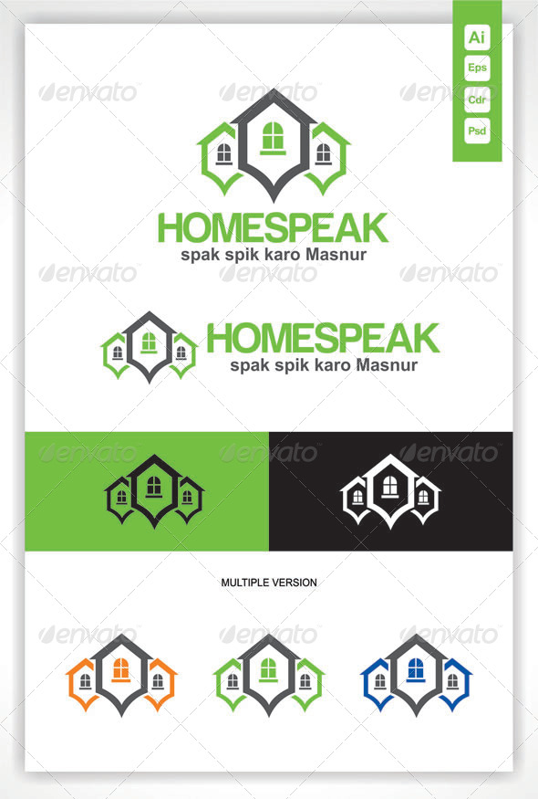GraphicRiver Home Chat Logo Template Homespeak 5713177 GraphicRiver Home Chat Logo Template Homespeak 5713177