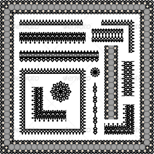 GraphicRiver Lace or Filigree Frames Borders Vignettes 588115 GraphicRiver Lace or Filigree Frames Borders Vignettes 588115