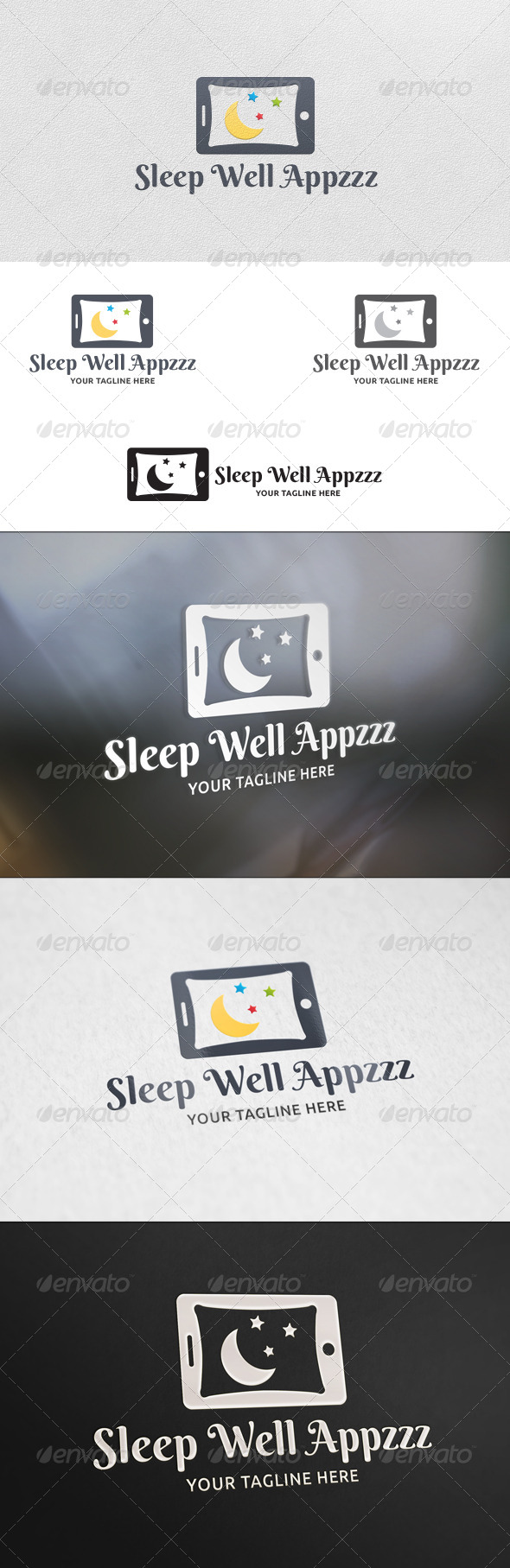 GraphicRiver Sleep Well Apps Logo Template 5716632 GraphicRiver Sleep Well Apps Logo Template 5716632
