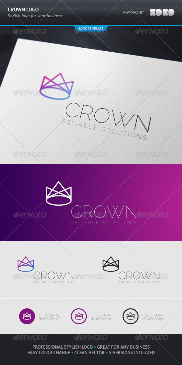 Crown Logo Template - Abstract Logo Templates