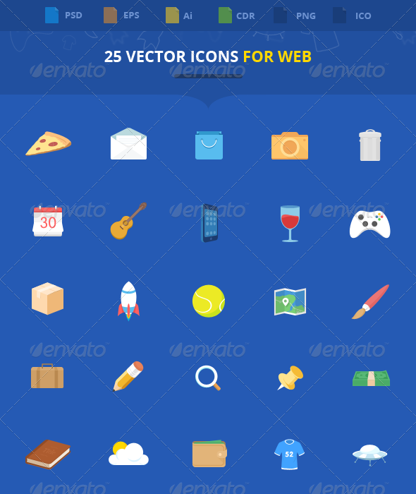 GraphicRiver 25 Vector Icons For Web 5724051 GraphicRiver 25 Vector Icons For Web 5724051