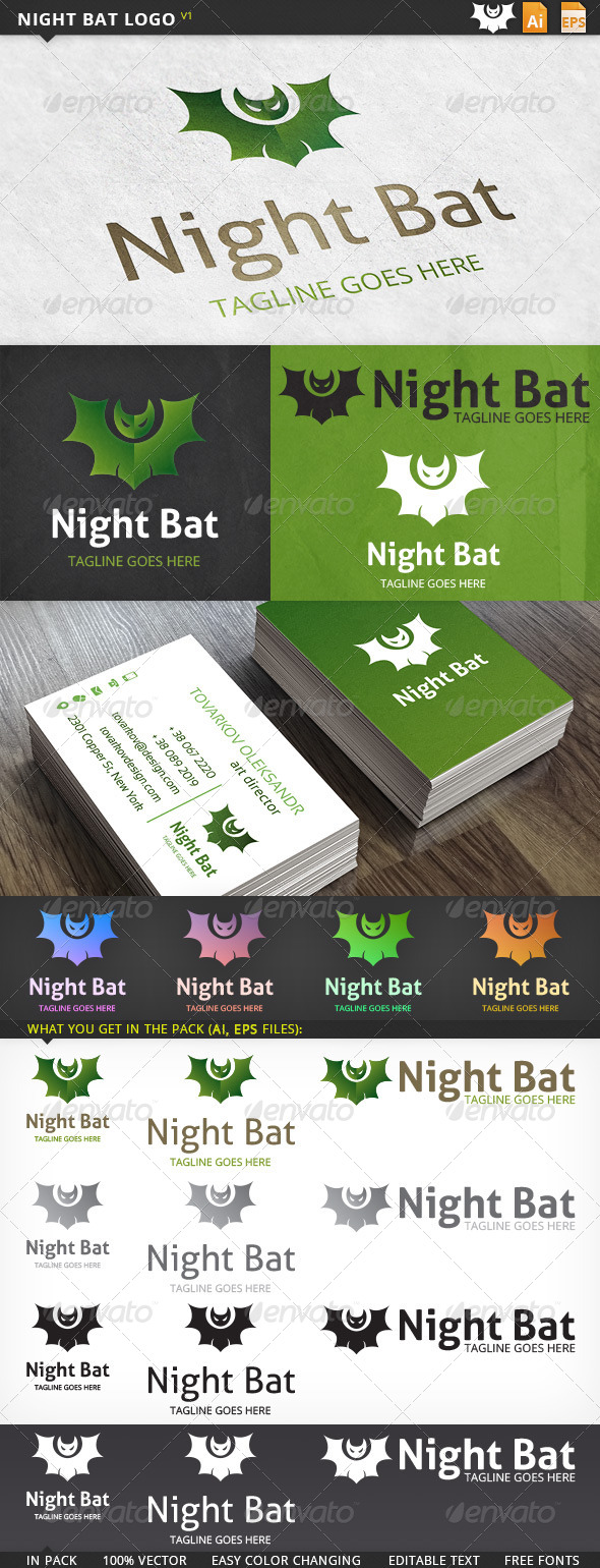 GraphicRiver Night Bat Logo v1 5732102 GraphicRiver Night Bat Logo v1 5732102