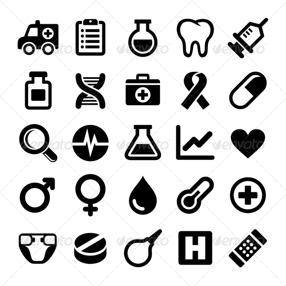 GraphicRiver Medical icons set 5733426 GraphicRiver Medical icons set 5733426