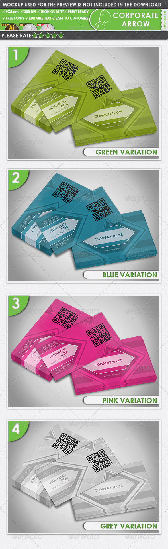 GraphicRiver Corporate Business Card Arrow Template 3906921 GraphicRiver Corporate Business Card Arrow Template 3906921