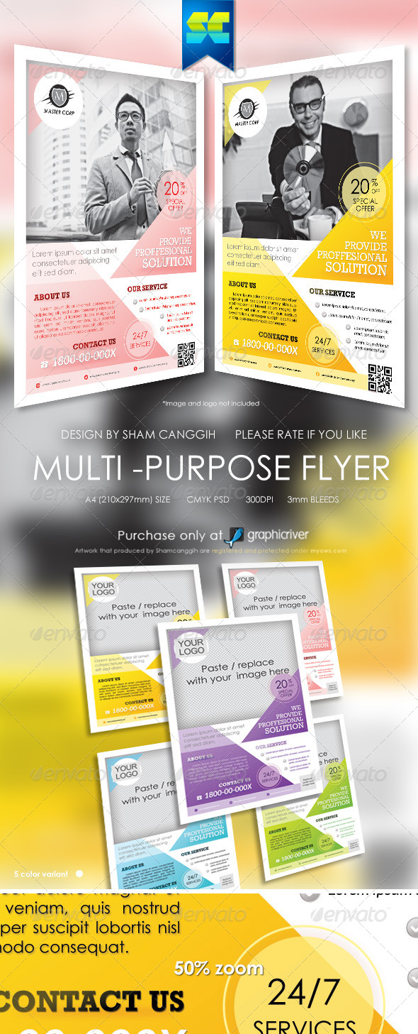Clean Multi-Purpose Corporate Flyers - Corporate Flyers