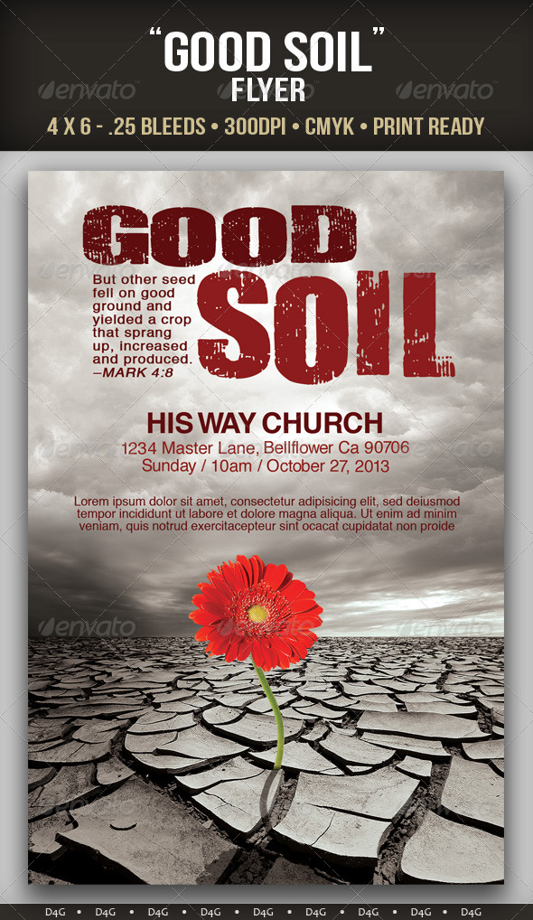 Good Soil Flyer Template - Church Flyers