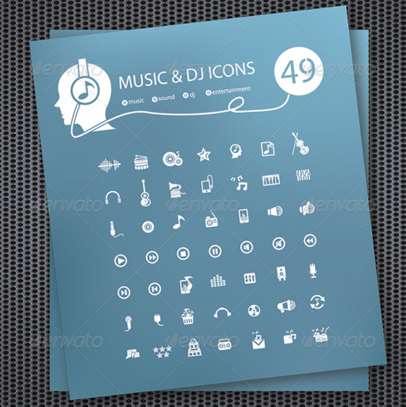 GraphicRiver 49 Music & DJ Icons 5738766 GraphicRiver 49 Music & DJ Icons 5738766