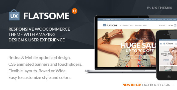 Flat Responsive WooCommerce Theme - WooCommerce eCommerce