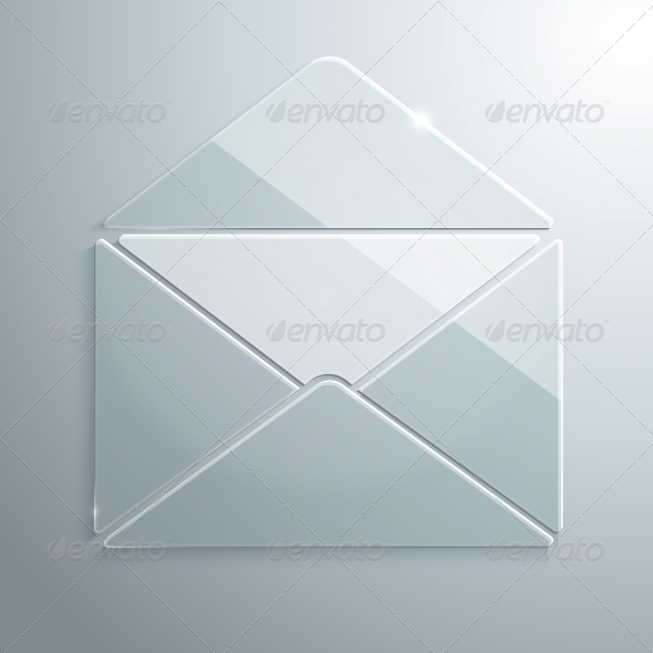 GraphicRiver Glass Icon of an Open Envelope 5739443 GraphicRiver Glass Icon of an Open Envelope 5739443