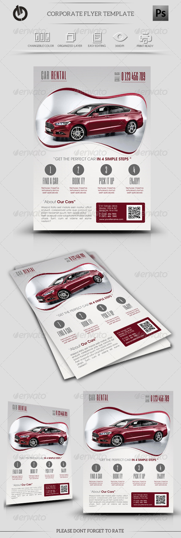 Car Rental Flyer Template (Corporate)