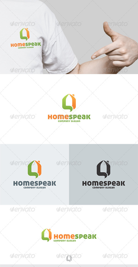 GraphicRiver Home Speak Logo 5747103 GraphicRiver Home Speak Logo 5747103