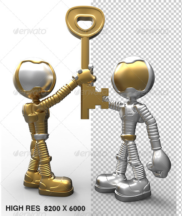 GraphicRiver Silver 3D Character Holding Success Key 2 5747207 GraphicRiver Silver 3D Character Holding Success Key 2 5747207