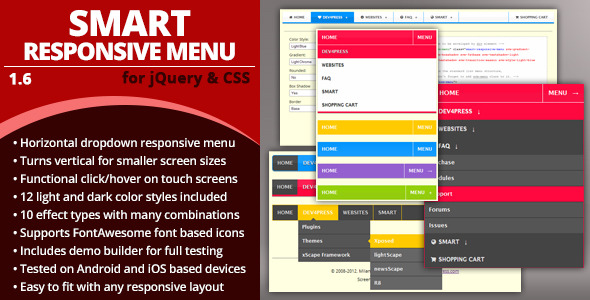 Smart Responsive Menu - CodeCanyon Item for Sale
