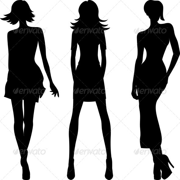 GraphicRiver Vector Silhouette of Fashion Girls Top Models 5748683 GraphicRiver Vector Silhouette of Fashion Girls Top Models 5748683