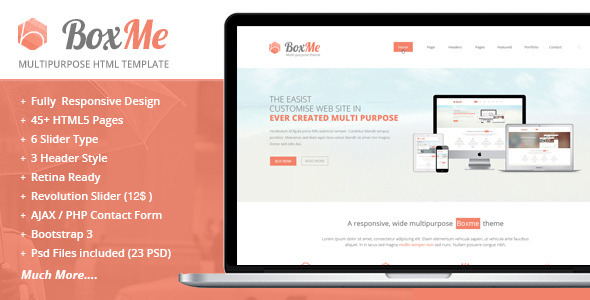 BoxMe Responsive Multipurpose Template - Business Corporate
