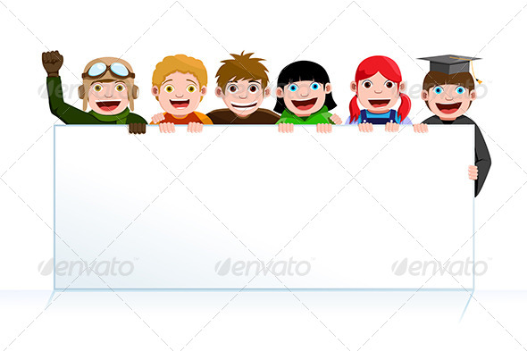 GraphicRiver Kids Holding a Poster Board 5751716 GraphicRiver Kids Holding a Poster Board 5751716