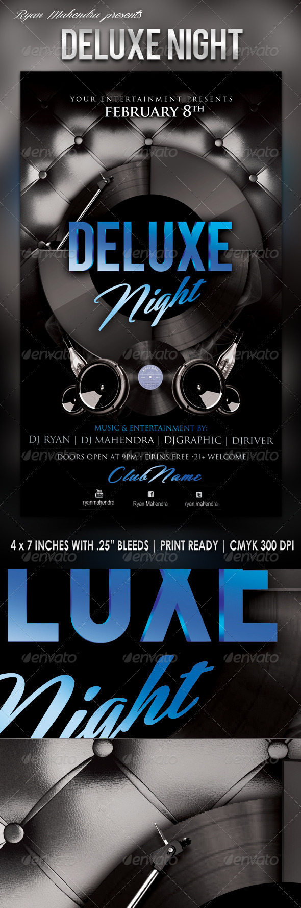 Deluxe Night Flyer - Clubs & Parties Events