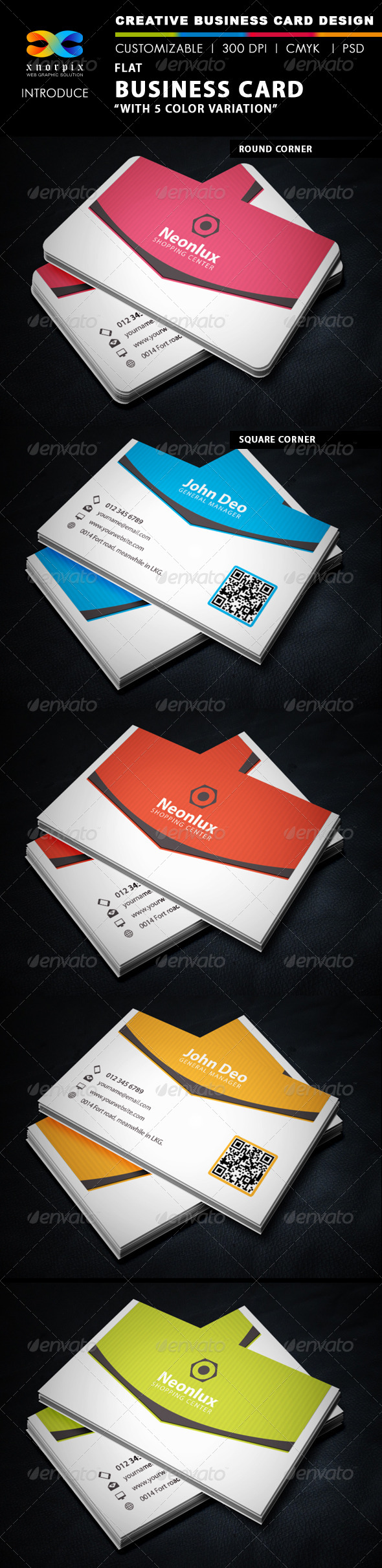 GraphicRiver Flat Business Card 5754132 GraphicRiver Flat Business Card 5754132
