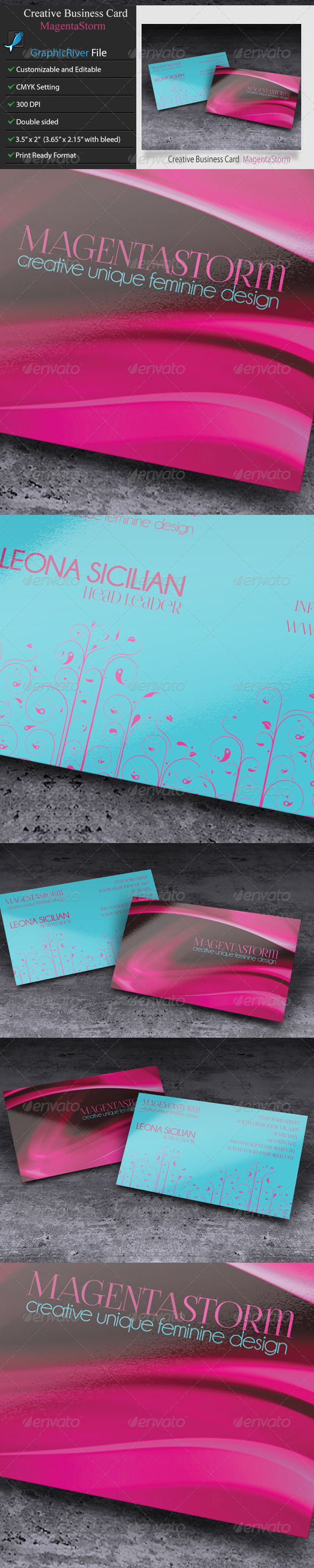 GraphicRiver Creative Business Card MagentaStorm 5755996 GraphicRiver Creative Business Card MagentaStorm 5755996