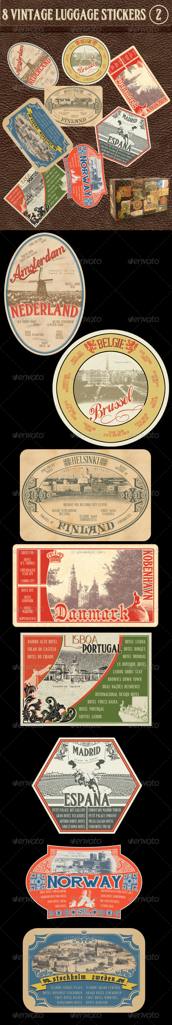 GraphicRiver 8 Vintage Luggage Stickers 2 5690834 GraphicRiver 8 Vintage Luggage Stickers 2 5690834