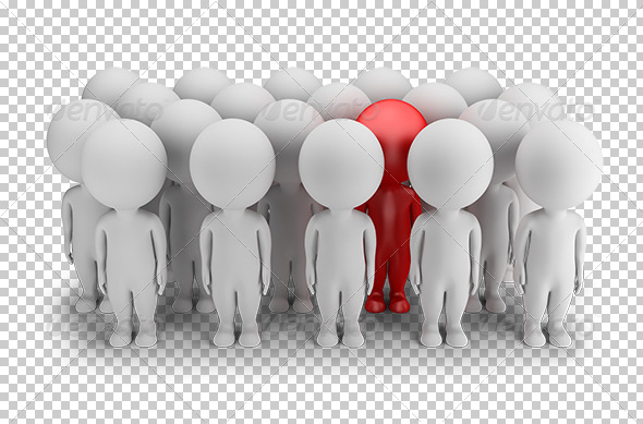 GraphicRiver 3D Small People stands Out 5766624 GraphicRiver 3D Small People stands Out 5766624