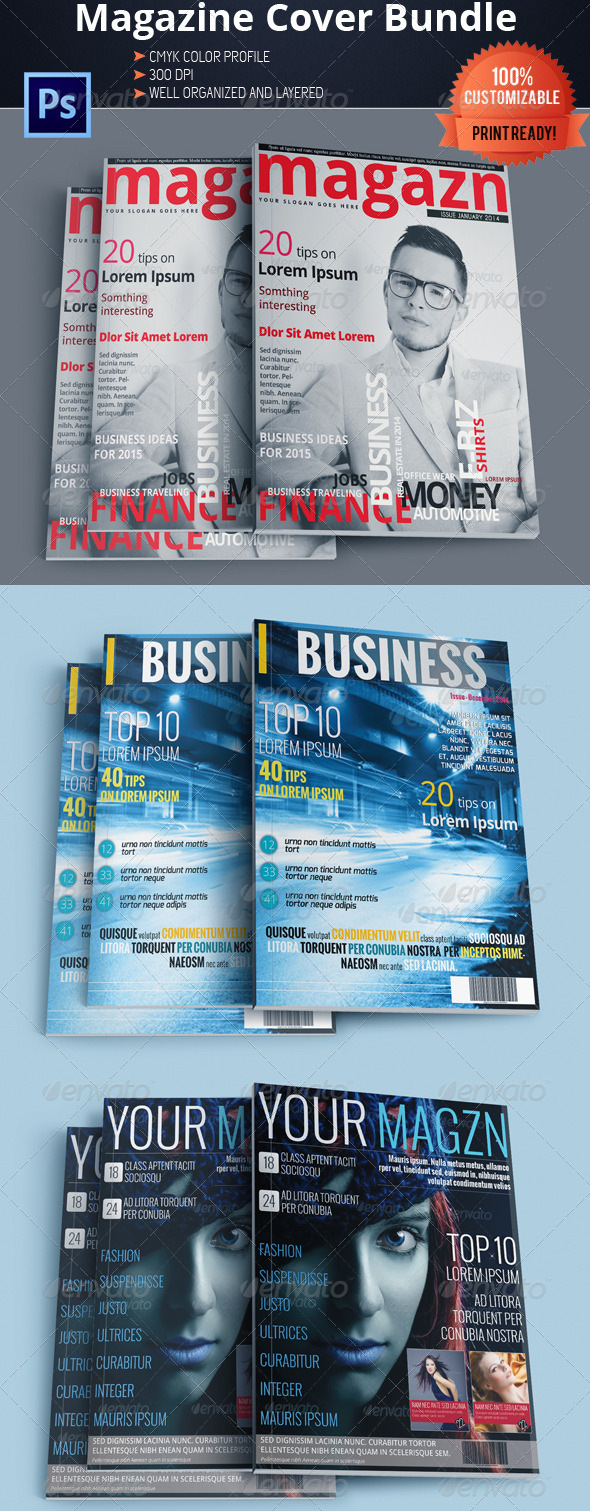 GraphicRiver Magazine Cover Template Bundle Vol.3 5770452 GraphicRiver Magazine Cover Template Bundle Vol.3 5770452